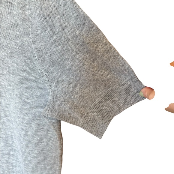 NWT J. Crew Heather Gray Short Sleeve Sweater Size  XL - Picture 3 of 5